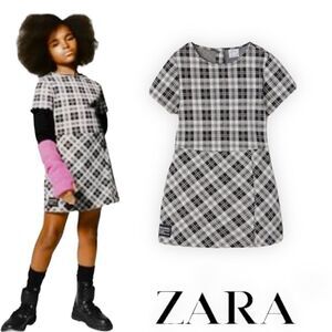 ZARA Kids | Black & White | PLAID JUMPSUIT